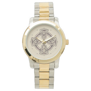 Keltisches Kreuz Christliche Irische Nordische Myt Armbanduhr