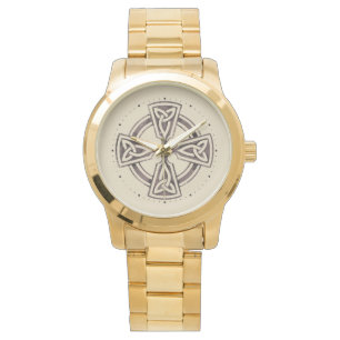 Keltisches Kreuz Christliche Irische Nordische Myt Armbanduhr