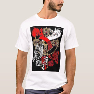 Keltisches Kreuz-Drache-T - Shirt