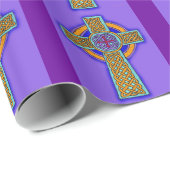 Keltisches Kreuz-Geschenk-Packpapier Geschenkpapier (Rolleneckpunkt)
