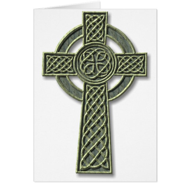 Keltisches Kreuz - Grüner Stein (Vorne)