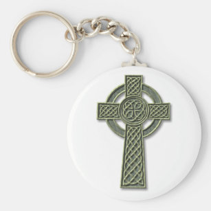 Schlüsselanhänger keltisches Kreuz Bernstein 