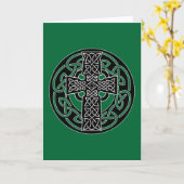 Keltisches Kreuz - Gruß-Karte Karte (Gelbe Blume)