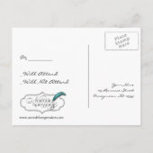 Keltisches Kreuz in Aquamariner ElfenbeinUAWG Post Einladungspostkarte (Rückseite)