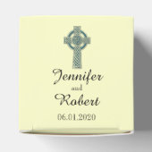 Keltisches Kreuz in Aquamariner und Elfenbeinküste Geschenkschachtel (Oben)