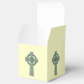 Keltisches Kreuz in Aquamariner und Elfenbeinküste Geschenkschachtel (Geöffnet)