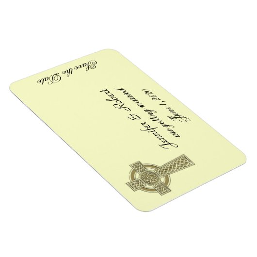 Keltisches Kreuz in Gold und Elfenbeinküste Save t Magnet (Rechte Seite)