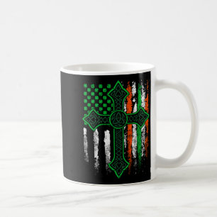 Keltisches Kreuz irisch-amerikanische Flagge St. P Kaffeetasse