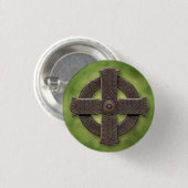 Keltisches Kreuz-Knopf Button (Vorne & Hinten)