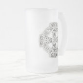Keltisches Kreuz-mattierte Tasse (VorderseiteRechts)