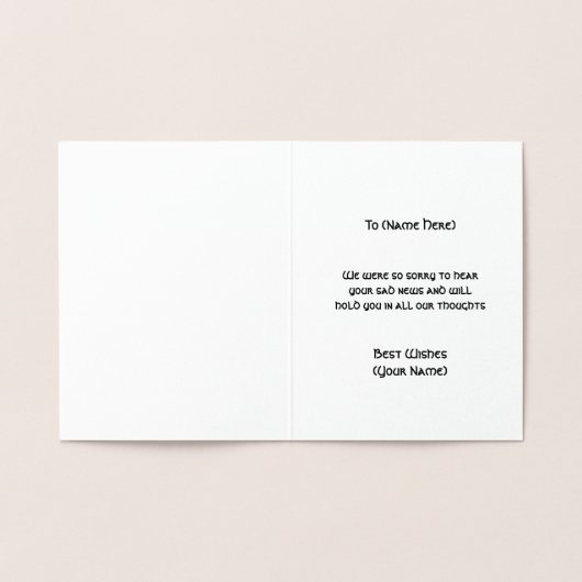 Keltisches Kreuz - mit tiefsten Wünschen des Beile Folienkarte (Innenseite)