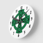 Keltisches Kreuz Runde Wanduhr (Winkel)