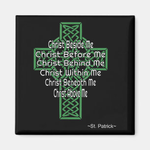 Keltisches Kreuz-Shirt St. Patricks Gebet Christli Magnet
