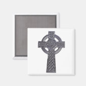 Keltisches Kreuz - Silber Magnet (Vorderseite/Rückseite)