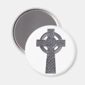 Keltisches Kreuz - Silber Magnet (Vorderseite/Rückseite)
