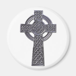 Keltisches Kreuz - Silber Magnet