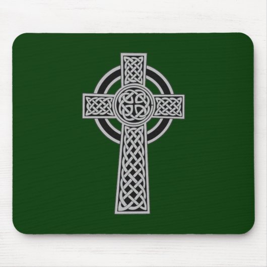 Keltisches Kreuz - Silber Mousepad (Vorne)