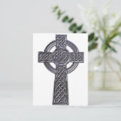 Keltisches Kreuz - Silber Postkarte (Stehend Vorderseite)