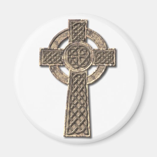 Keltisches Kreuz - Stein Magnet (Vorne)