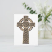 Keltisches Kreuz - Stein Postkarte (Stehend Vorderseite)