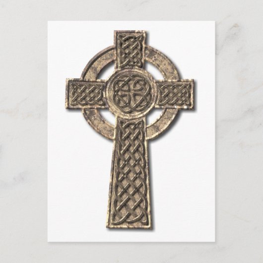 Keltisches Kreuz - Stein Postkarte (Vorderseite)