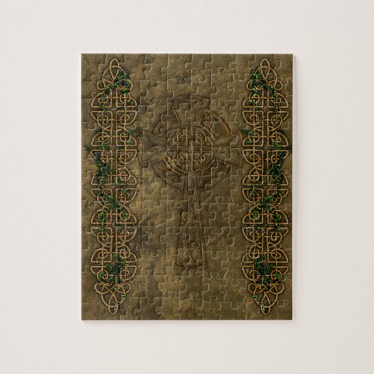 Keltisches Kreuz und keltische Knoten Puzzle (Vertikal)