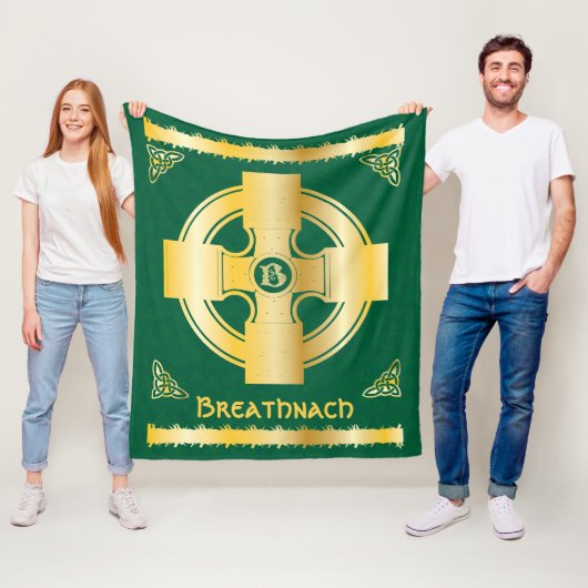 Keltisches Kreuz und Knoten Buchstaben B Monogramm Fleecedecke (Beispiel)