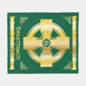 Keltisches Kreuz und Knoten Buchstaben B Monogramm Fleecedecke (Vorderseite (Horizontal))