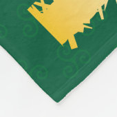 Keltisches Kreuz und Knoten Buchstaben D Monogramm Fleecedecke (Ecke)