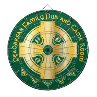 Keltisches Kreuz und Knoten Buchstaben P Monogramm Dartscheibe