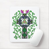Keltisches Kreuz und Reben Mousepad (Mit Mouse)