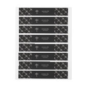 Keltisches Kreuz und Schädel (Silber) Rundum-Adressaufkleber (Bogen)