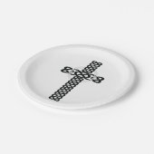 Keltisches Kreuz-Weißbuch Pappteller (Schrägansicht)