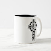 Keltisches Kreuz Zweifarbige Tasse (VorderseiteRechts)