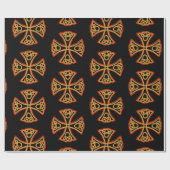 Keltisches Kreuzpapier Geschenkpapier (Flach)