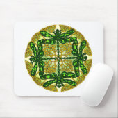 Keltisches Libellen-Grün Mousepad (Mit Mouse)