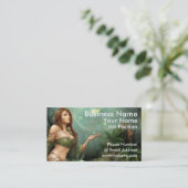 Keltisches Mädchen, Visitenkarte (Stehend Vorderseite)