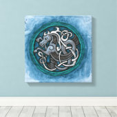 Keltisches Meerpferd Leinwanddruck (Insitu (Holzboden))