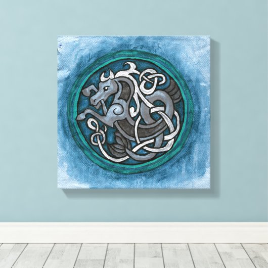 Keltisches Meerpferd Leinwanddruck (Insitu (Holzboden))