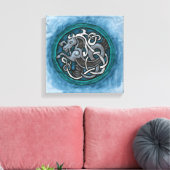 Keltisches Meerpferd Leinwanddruck (Insitu (Wohnzimmer))