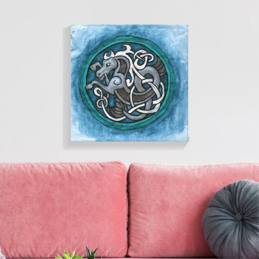 Keltisches Meerpferd Leinwanddruck (Insitu (Wohnzimmer))