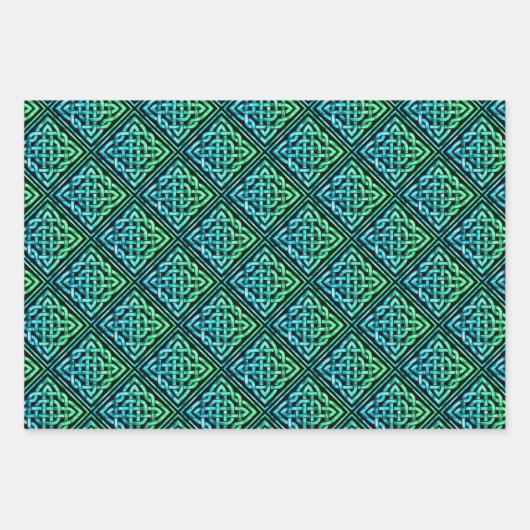 Keltisches Muster 3 Set für Farbpapier Geschenkpapier Set (Vorderseite)