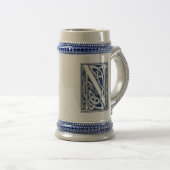 Keltisches n-Monogramm Bierglas (VorderseiteRechts)