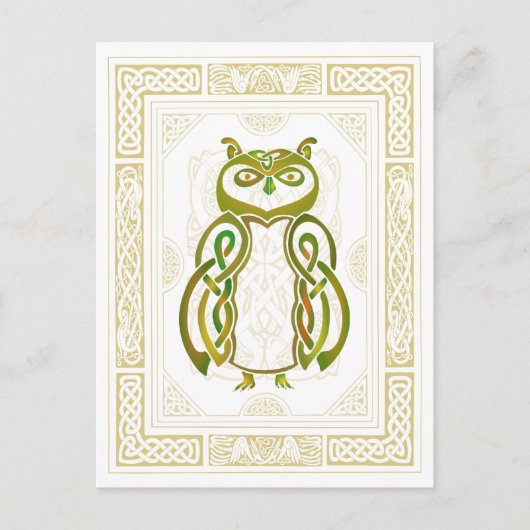 keltisches Owl Postkarte (Vorderseite)