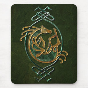 Keltisches Pferd-Knotenwerk - Stein Mousepad