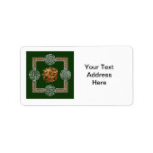 keltisches Pferdedesign Adressaufkleber (Vorne)