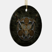 Keltisches Schild und Schwerter Keramikornament (Rechts)