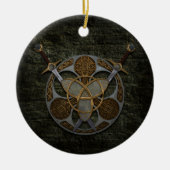Keltisches Schild und Schwerter Keramikornament (Vorne)