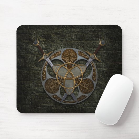 Keltisches Schild und Schwerter Mousepad (Mit Mouse)