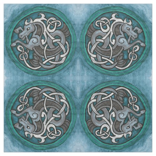 Keltisches Seepferd-Muster Stoff (Muster)